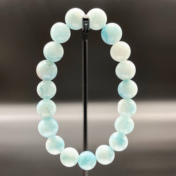 Artisan Jewelry - Blue Jade Gemstone Bracelet Handmade